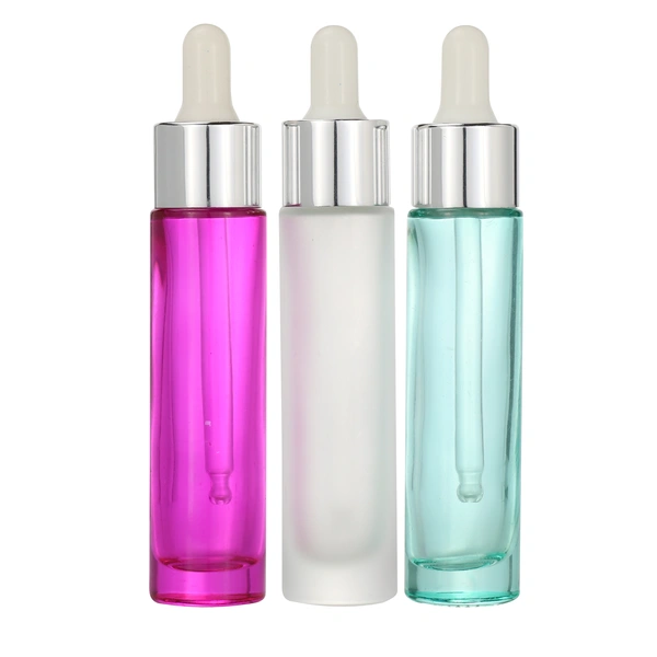 15ml 20ml 30ml  empty cream glass dropper serum round  cosmetic bottle