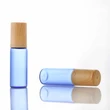 blue pink thin portable travel glass roll on perfume bottle