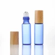 blue pink thin portable travel glass roll on perfume bottle