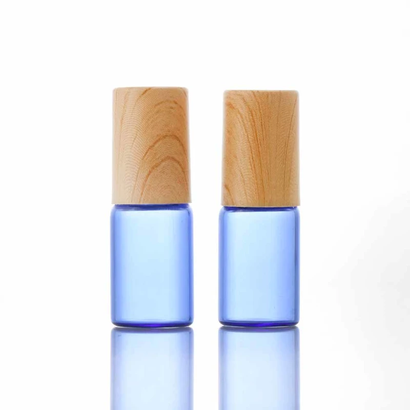 blue 10ml essential oil roll on perfume glass roller bottle
