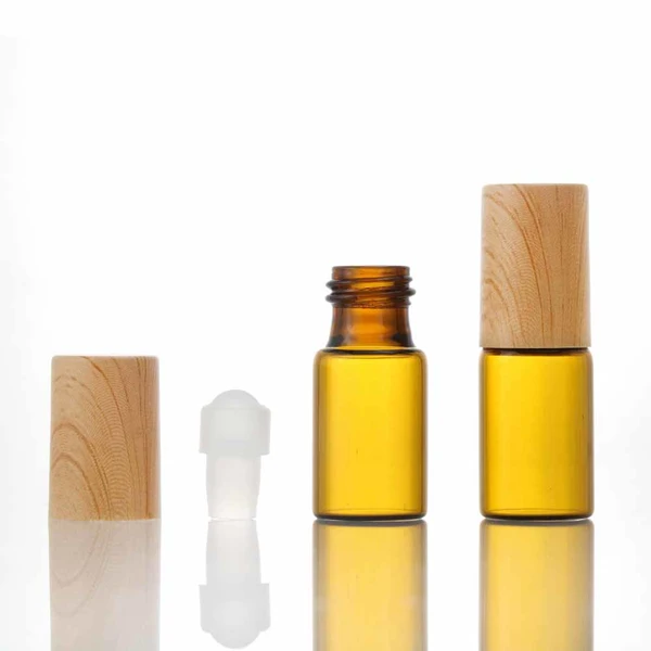 blue 10ml essential oil roll on perfume glass roller bottle