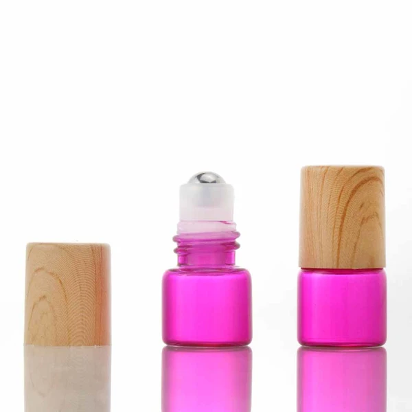 essential oil  Frosted Clear Amber Roll On Ball Glass Roller Bottle