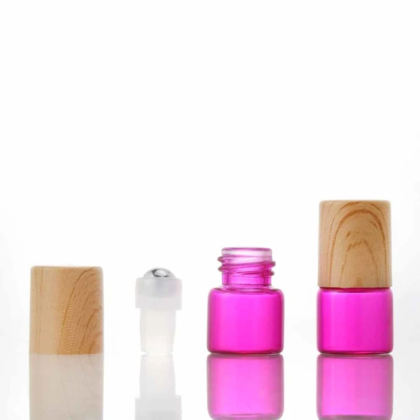 essential oil  Frosted Clear Amber Roll On Ball Glass Roller Bottle