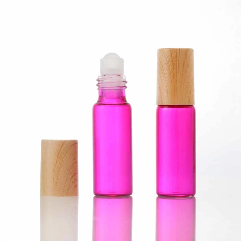 Essential Oil Pink Glass Roller Perfume Bottle