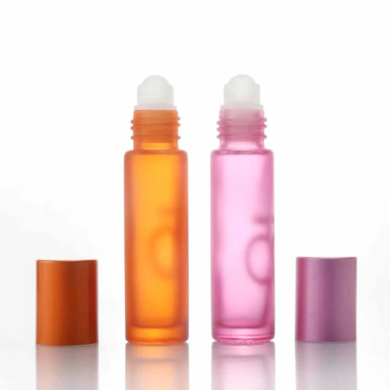 Roller  10ML amber colorful glass roll on bottle with caps