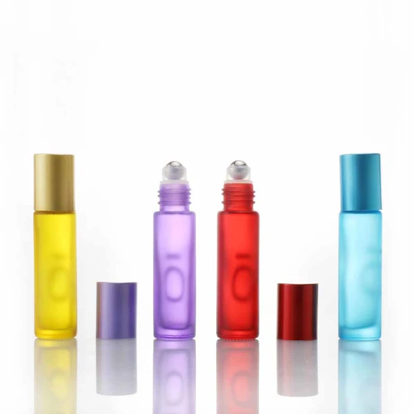 Roller  10ML amber colorful glass roll on bottle with caps