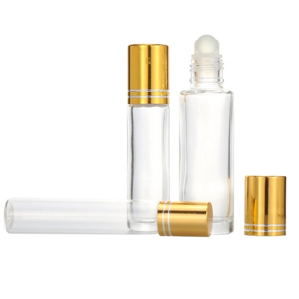 Essential Oil Stainless Steel Roller Bottle Perfume Roll On Glass Roller Bottle Packaging