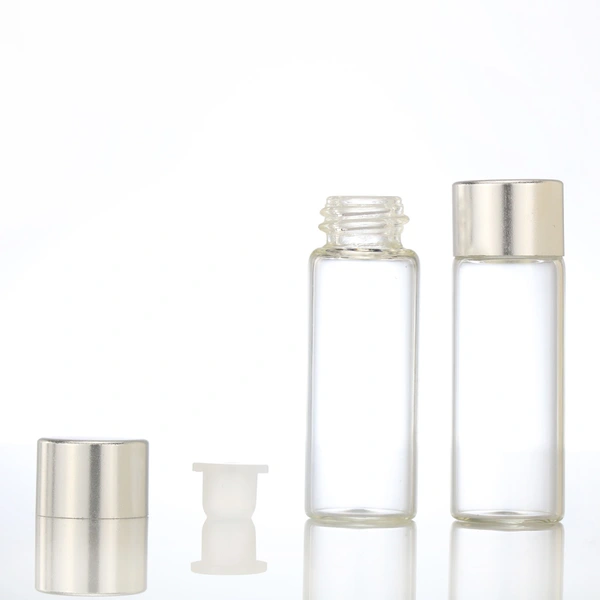 5ml clear Glass Vial With Inner Plug And Screw Cap