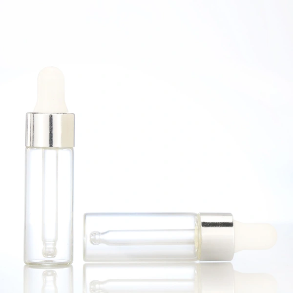 5ml clear Glass Vial With Inner Plug And Screw Cap