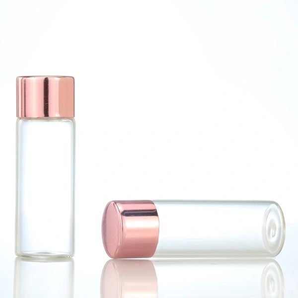 5ml clear Glass Vial With Inner Plug And Screw Cap