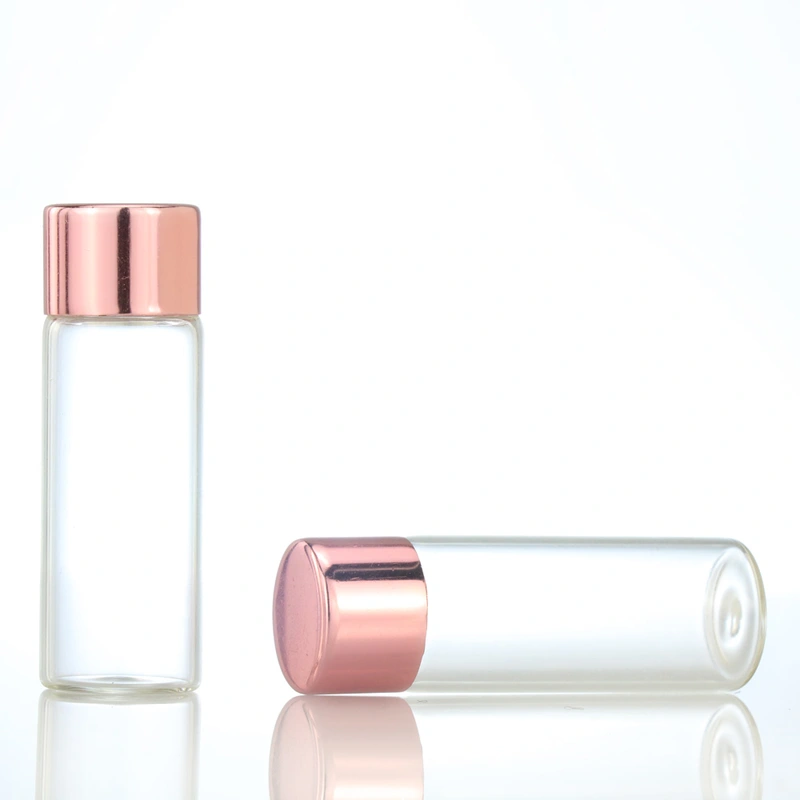 5ml clear Glass Vial With Inner Plug And Screw Cap
