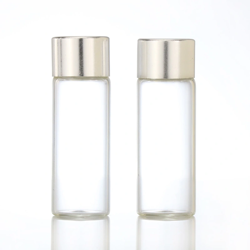 5ml clear Glass Vial With Inner Plug And Screw Cap
