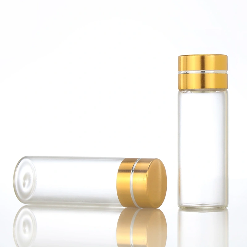 5ml Glass Vial with aluminum caps and silver lines