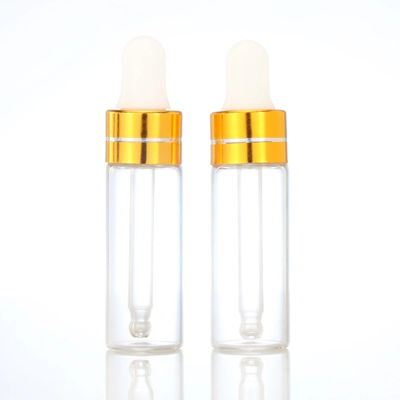 5ml Glass Vial with aluminum caps and silver lines