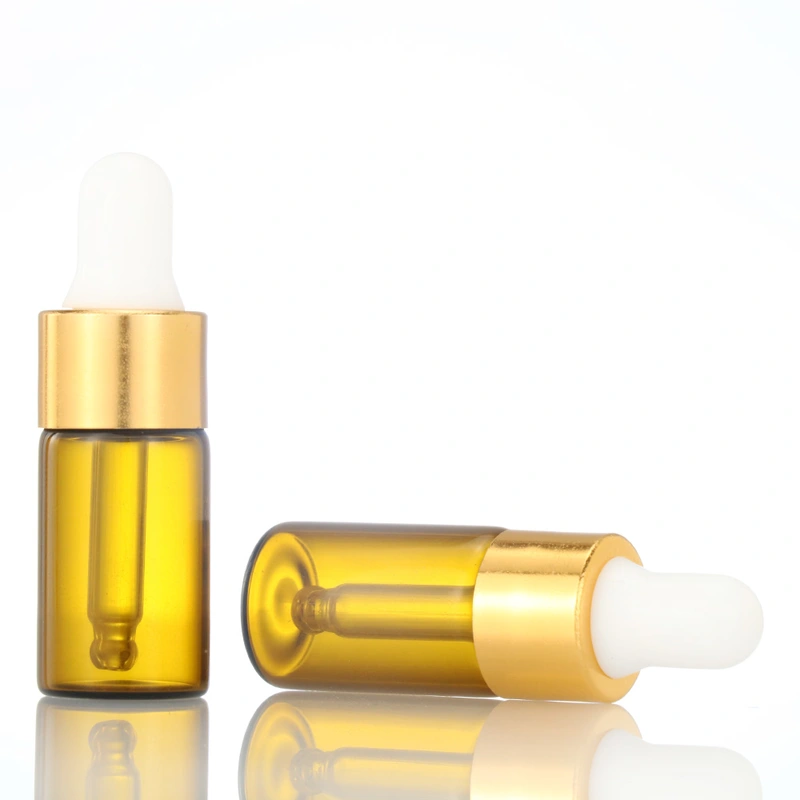 5ml small glass bottle with pipette threaded dropper