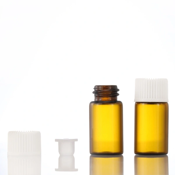 5ml transparent cosmetic glass vial with pipette