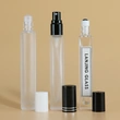 Provide sample 10ml clear perfume spray roll on glass bottles with box