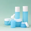 Frosted Blue 30ml 50ml 60ml Glass Cosmetic Face Serum Bottles