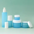 Frosted Blue 30ml 50ml 60ml Glass Cosmetic Face Serum Bottles