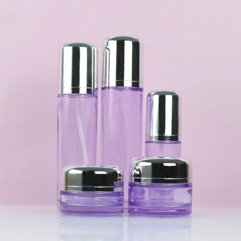 Glass Skincare Jar Custom Face Cream Lotion Bottle