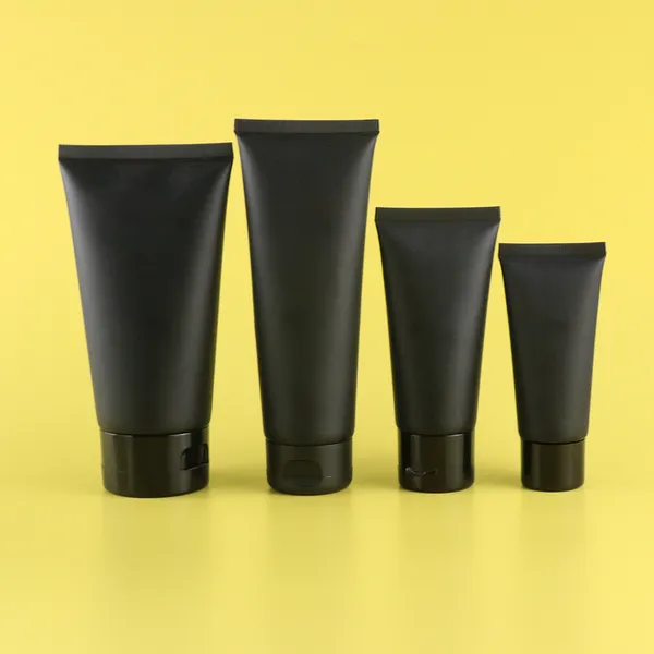 Squeeze Cosmetic Hand Cream Plastic Soft Tube Black Packaging