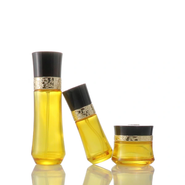 Orange 100ml 120ml Wholesale Luxury Skincare Bottle Jar Set