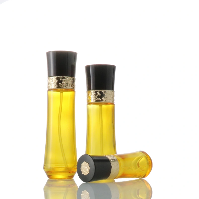 Orange 100ml 120ml Wholesale Luxury Skincare Bottle Jar Set