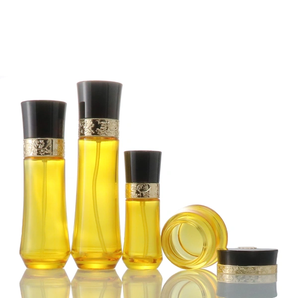 Orange 100ml 120ml Wholesale Luxury Skincare Bottle Jar Set