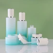 Packaging Glass Face Cream Jar Pump Cosmetic Serum Bottle Sets