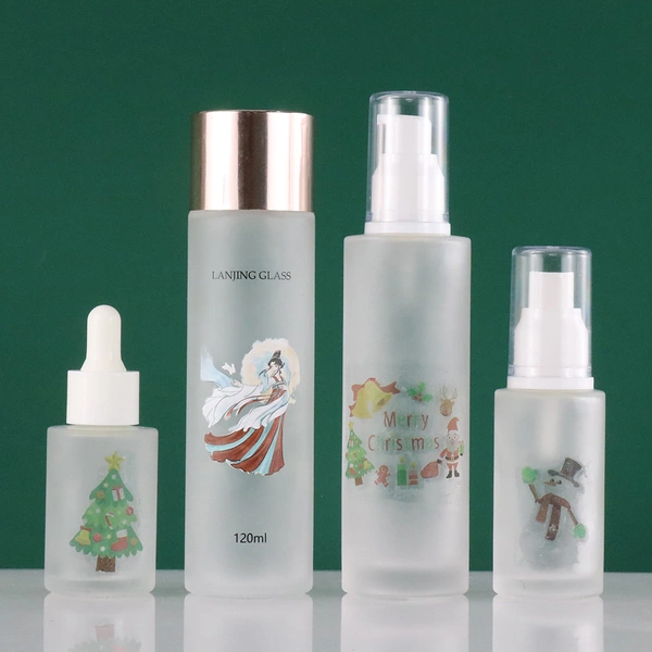 Custom 3D printing wholesale glass bottle matte color cosmetic bottle