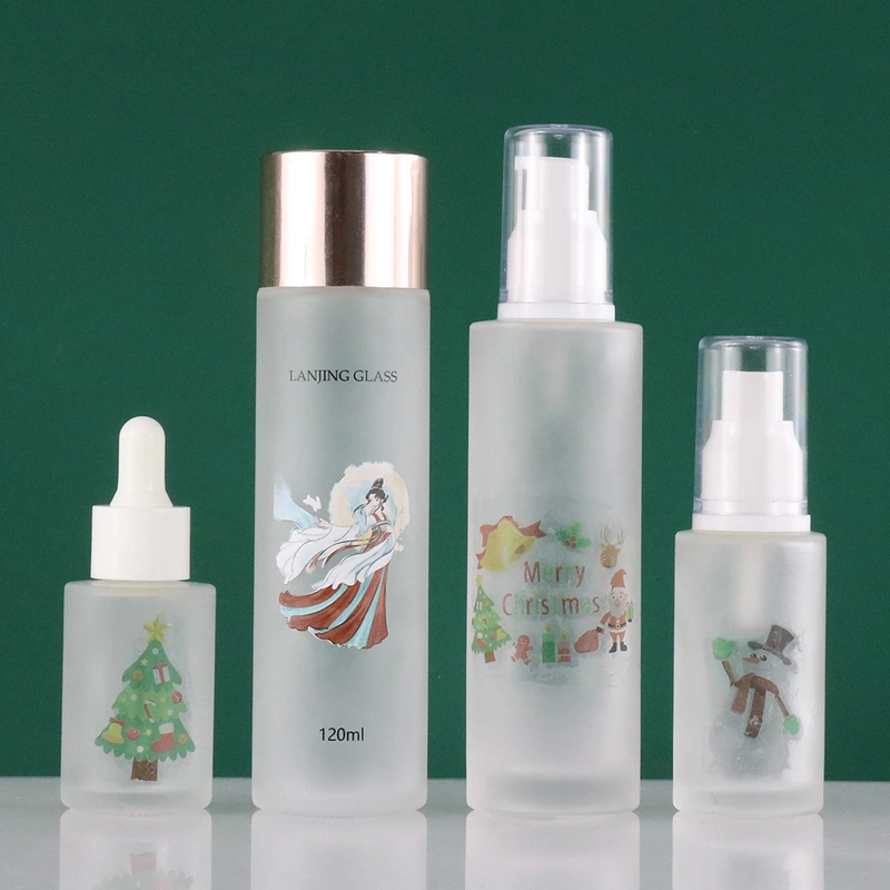 Custom 3D printing wholesale glass bottle matte color cosmetic bottle