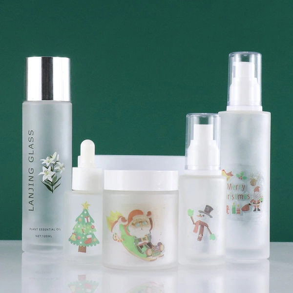 Custom 3D printing wholesale glass bottle matte color cosmetic bottle