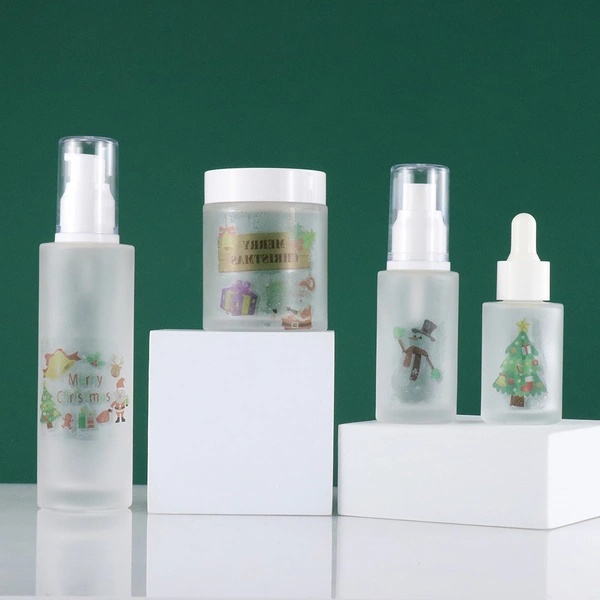 Custom 3D printing wholesale glass bottle matte color cosmetic bottle