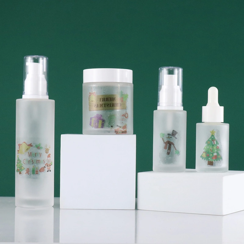 Custom 3D printing wholesale glass bottle matte color cosmetic bottle