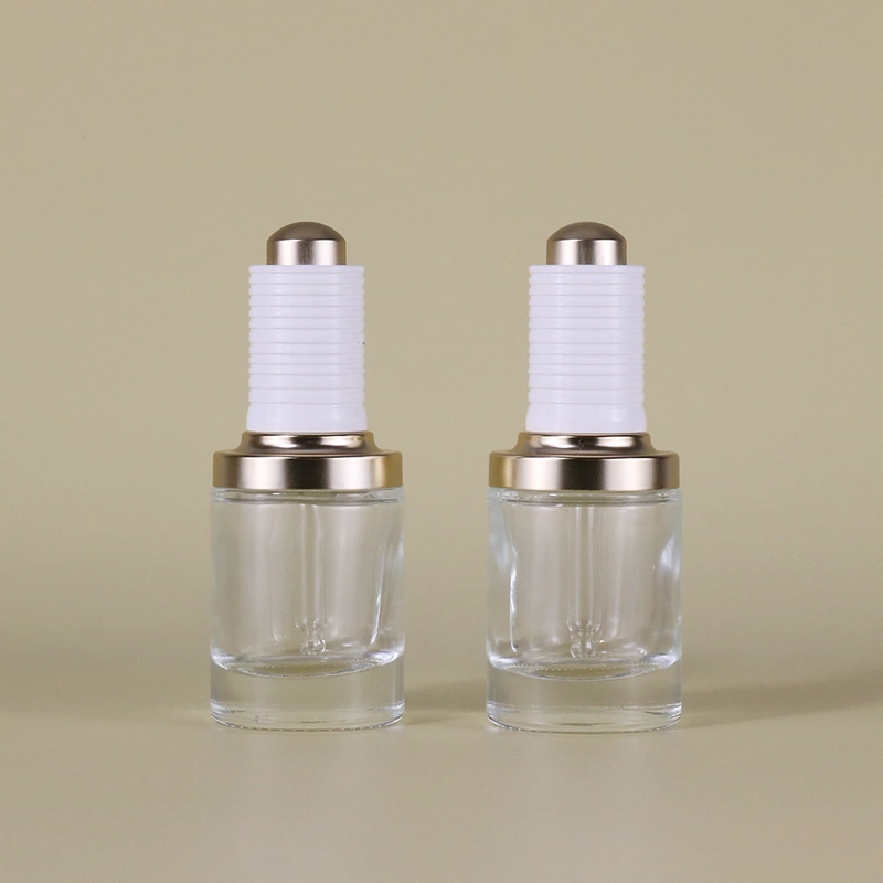 Custom 30ml Transparent Essential Oil Glass Dropper Bottle