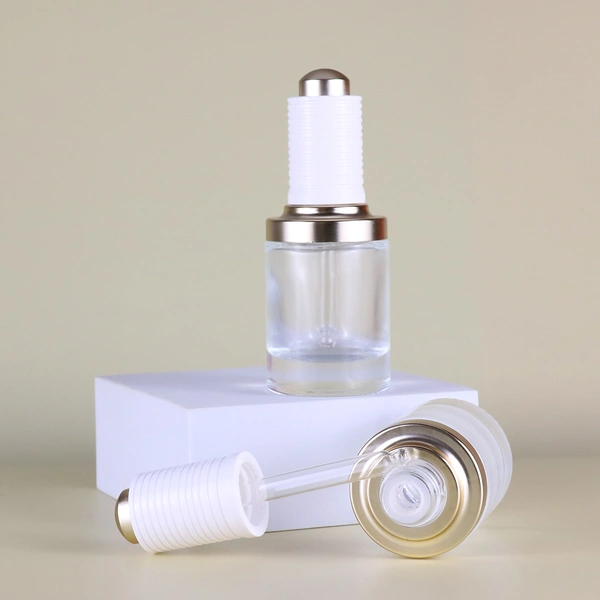 Custom 30ml Transparent Essential Oil Glass Dropper Bottle