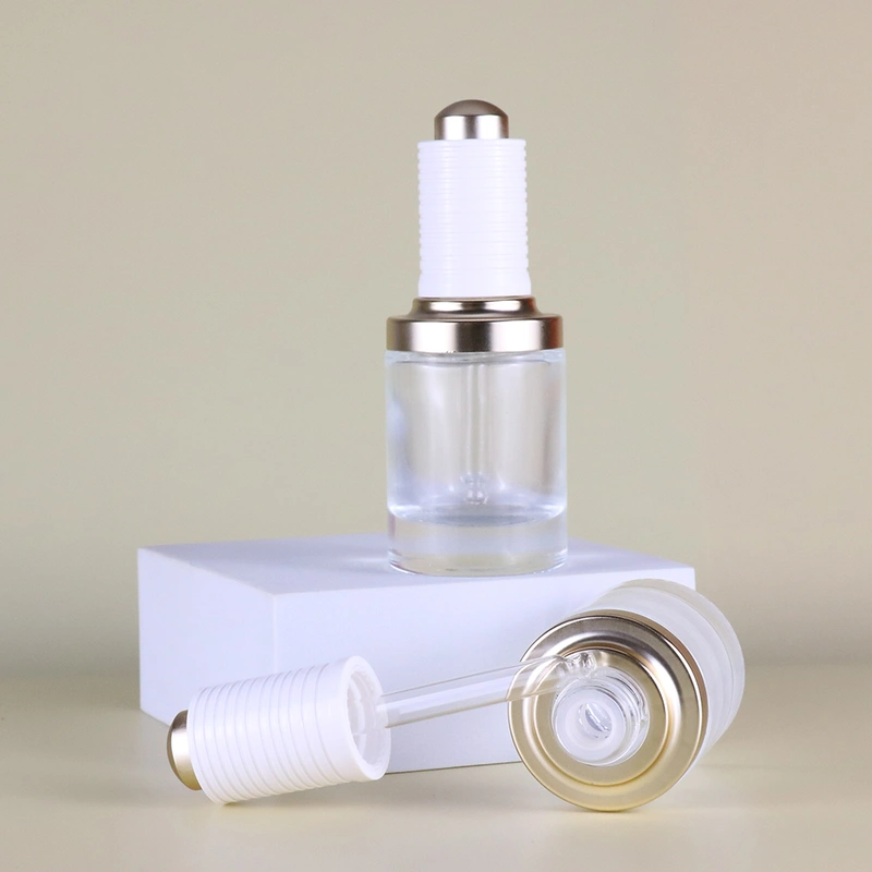 Custom 30ml Transparent Essential Oil Glass Dropper Bottle