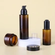 Luxury  Amber Skincare  Face Cream Lotion Glass Dropper Bottle