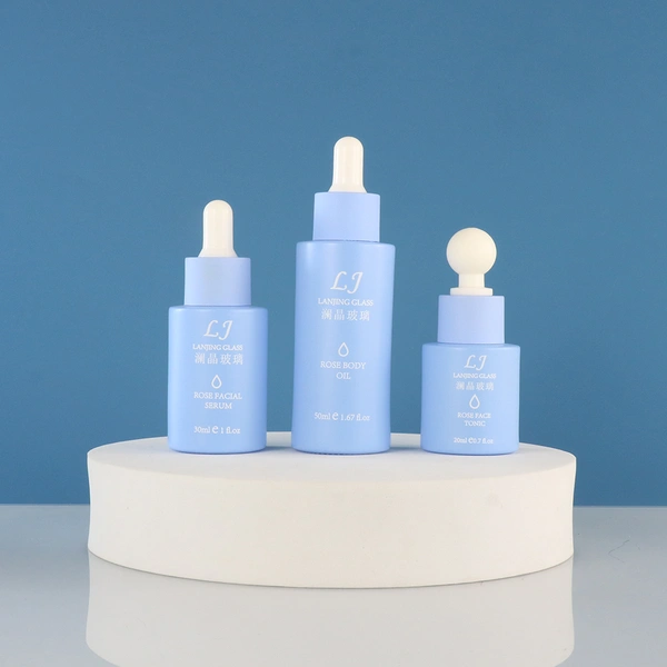  Spray Glass Lotion Pump Bottle Set For Skin Care Product