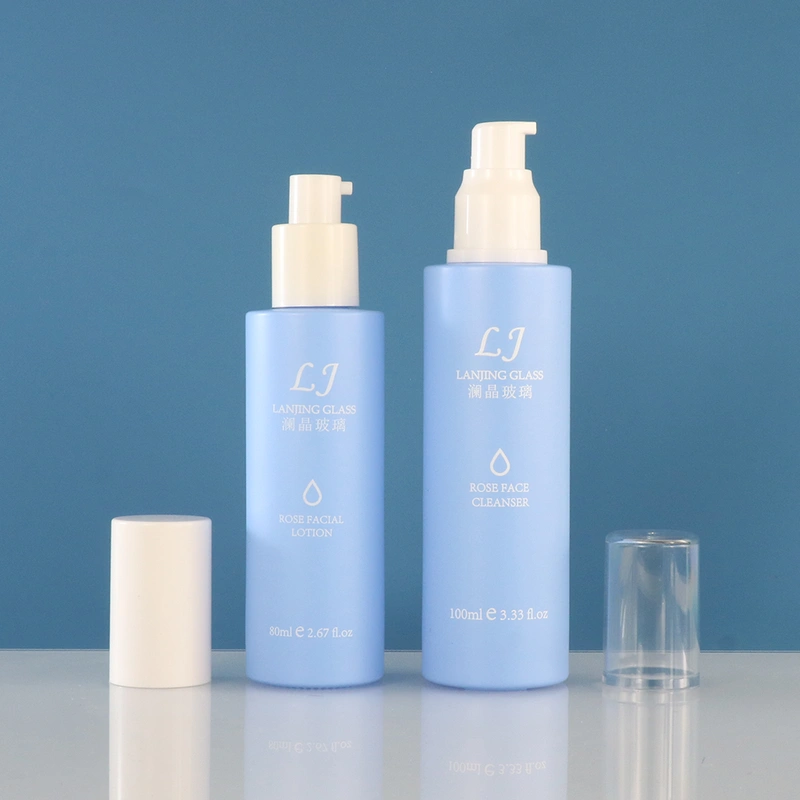  Spray Glass Lotion Pump Bottle Set For Skin Care Product
