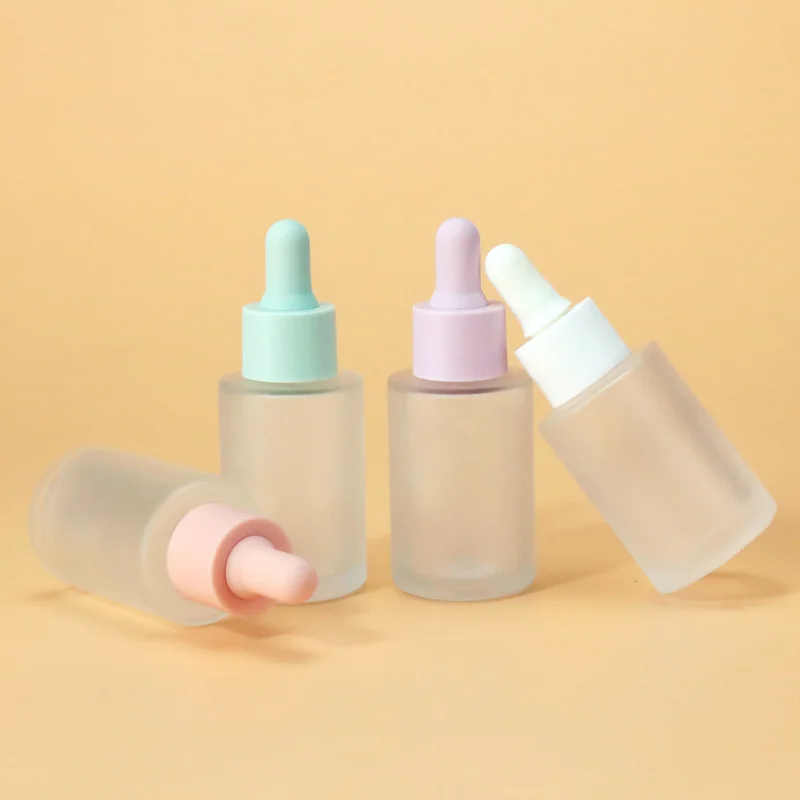 cosmetic face serum glass dropper bottle