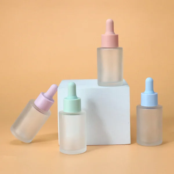 cosmetic face serum glass dropper bottle