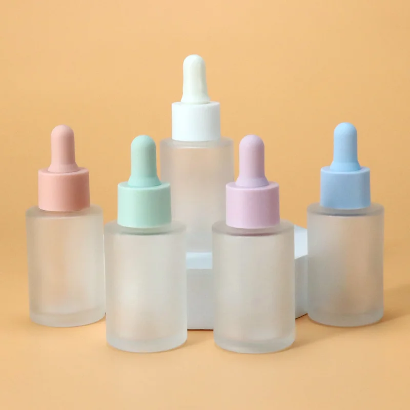 cosmetic face serum glass dropper bottle