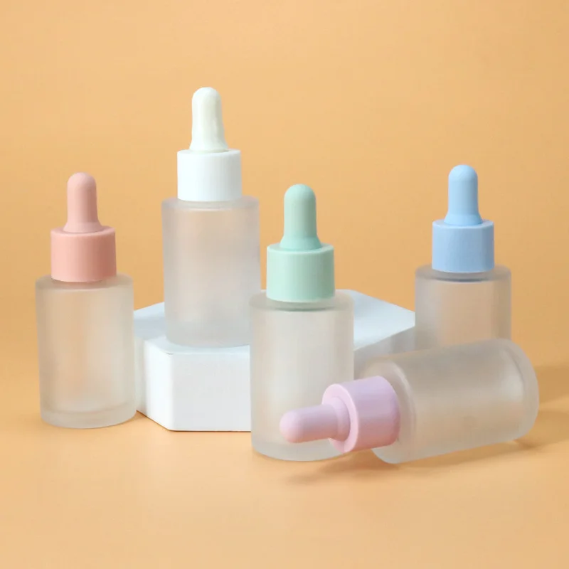 cosmetic face serum glass dropper bottle