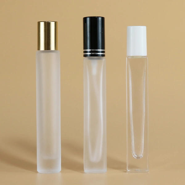 Empty  Transparent Perfume Square Spray Glass Bottle
