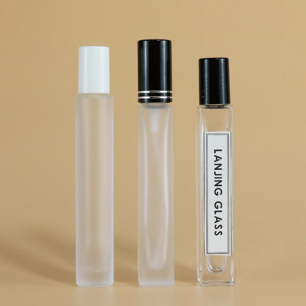Empty  Transparent Perfume Square Spray Glass Bottle