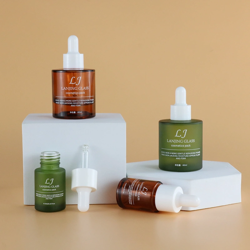 Serum Packaging Glass Cosmetic Dropper Bottle
