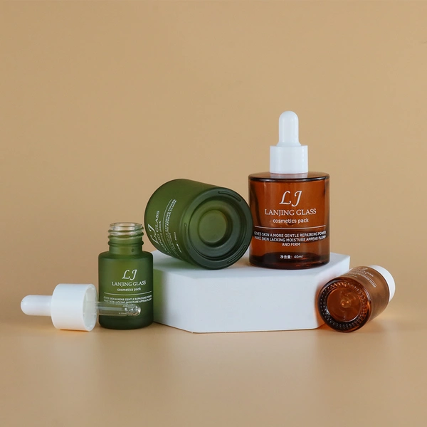 Serum Packaging Glass Cosmetic Dropper Bottle