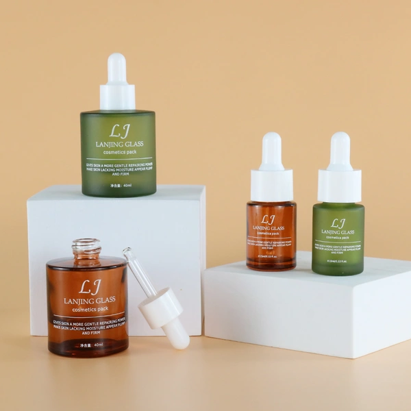 Serum Packaging Glass Cosmetic Dropper Bottle
