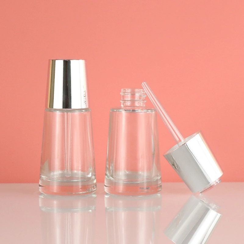 Luxury Skincare Packaging Glass Face Cream Bottle Lotion Pump